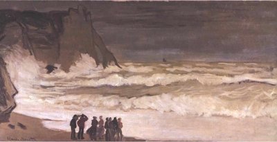 Stormy Sea at Etretat by Claude Monet
